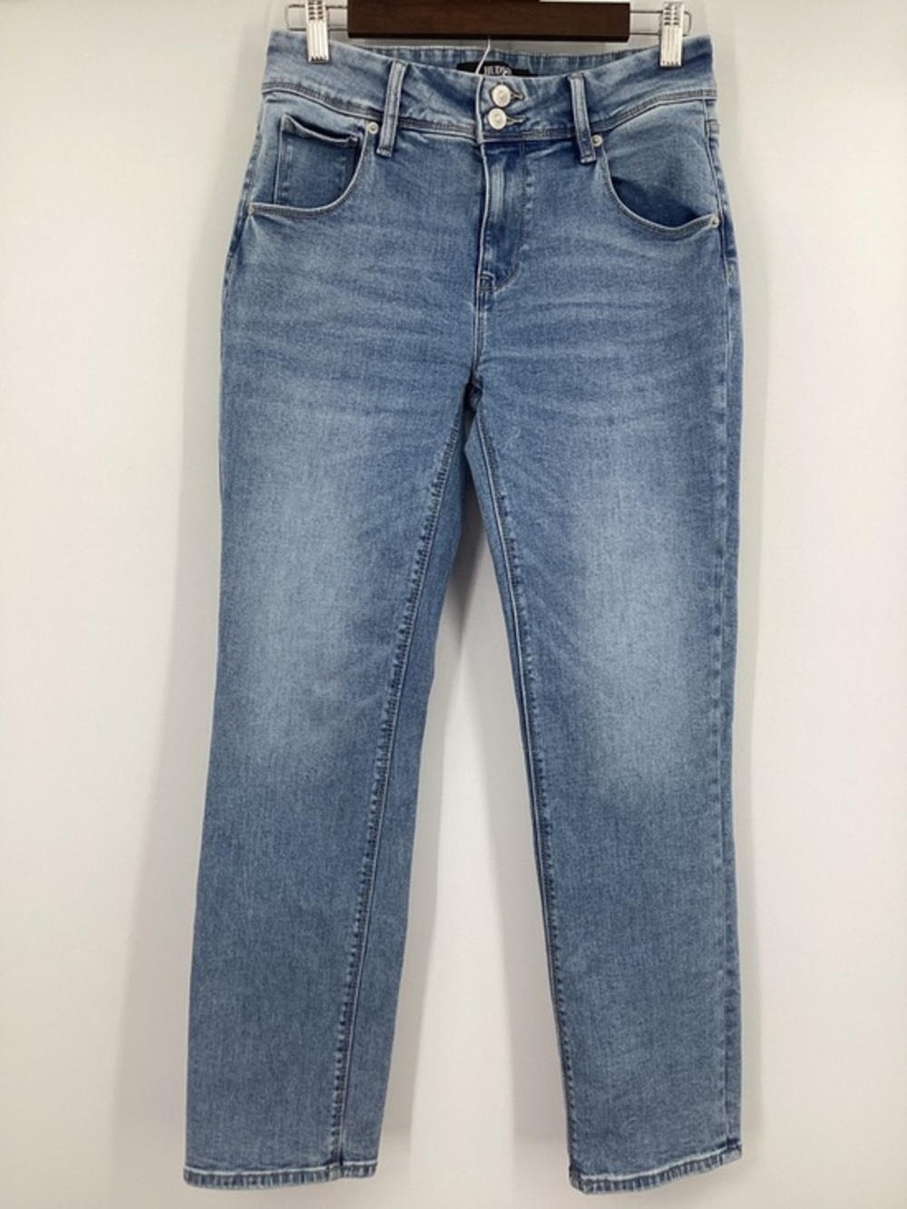Hudson Jeans Straight-Leg Flap Pockets Mid Wash Women’s Jeans